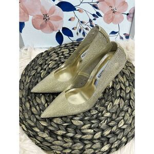 Steve Madden Women's Martina Rhinestone Pointed-Toe Pumps - Gold 7